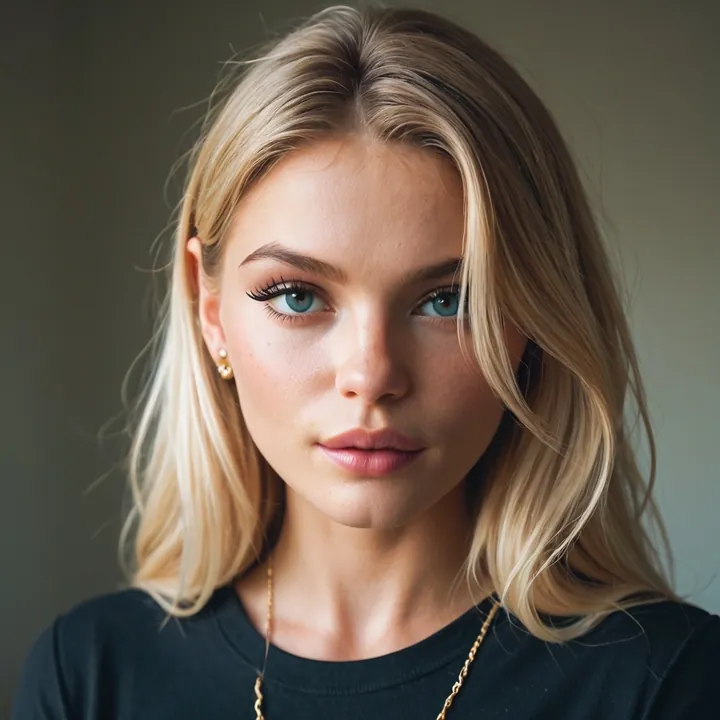 Natural light portrait of a blonde woman