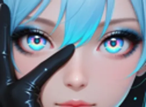 A small, blurry crop of an anime face